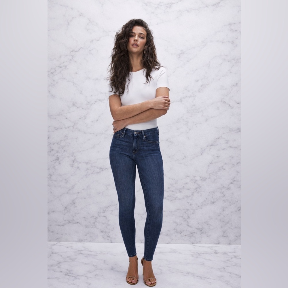 Good American Good Legs Skinny Jeans Size 25 NWT 29” Sculpting Stretch Denim